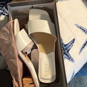 Franco Sarto White Kitten Heels
